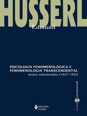 cover image of Psicologia fenomenológica e fenomenologia transcendental